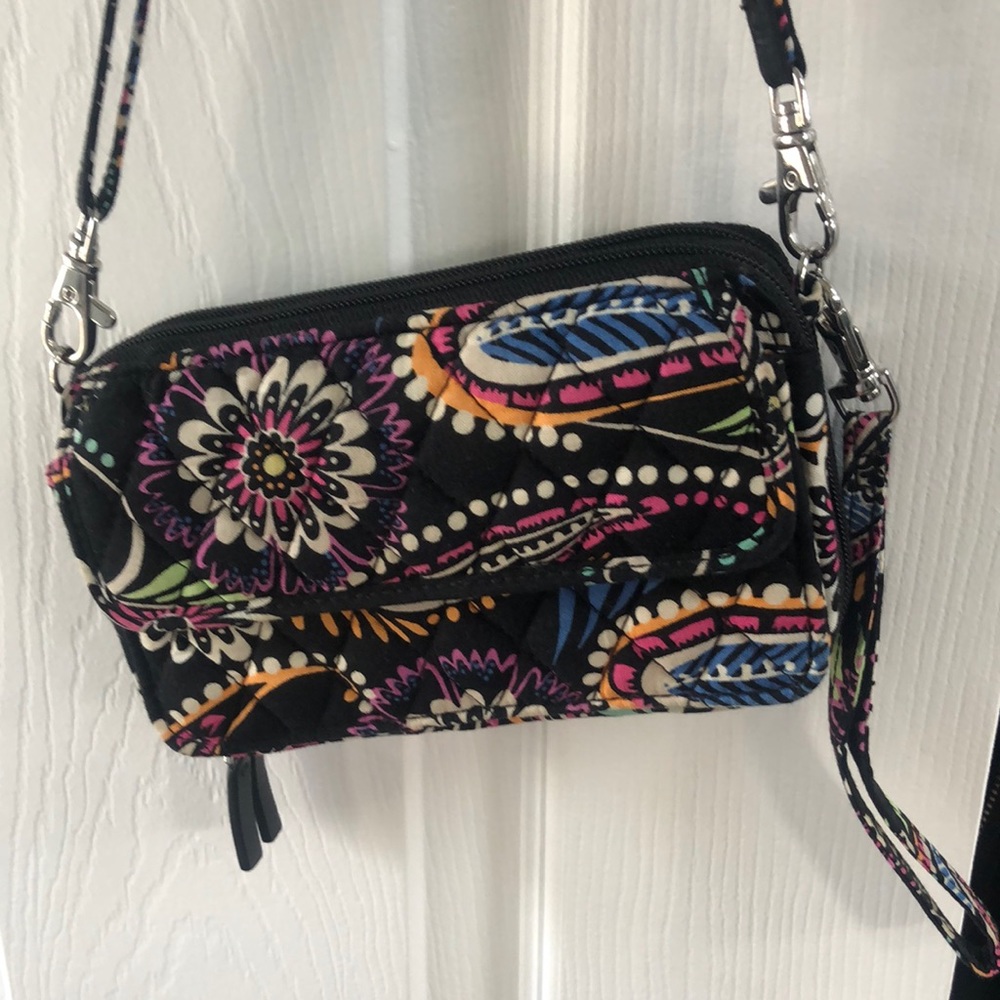 Black Vera Bradley Cross Body/Wristlet